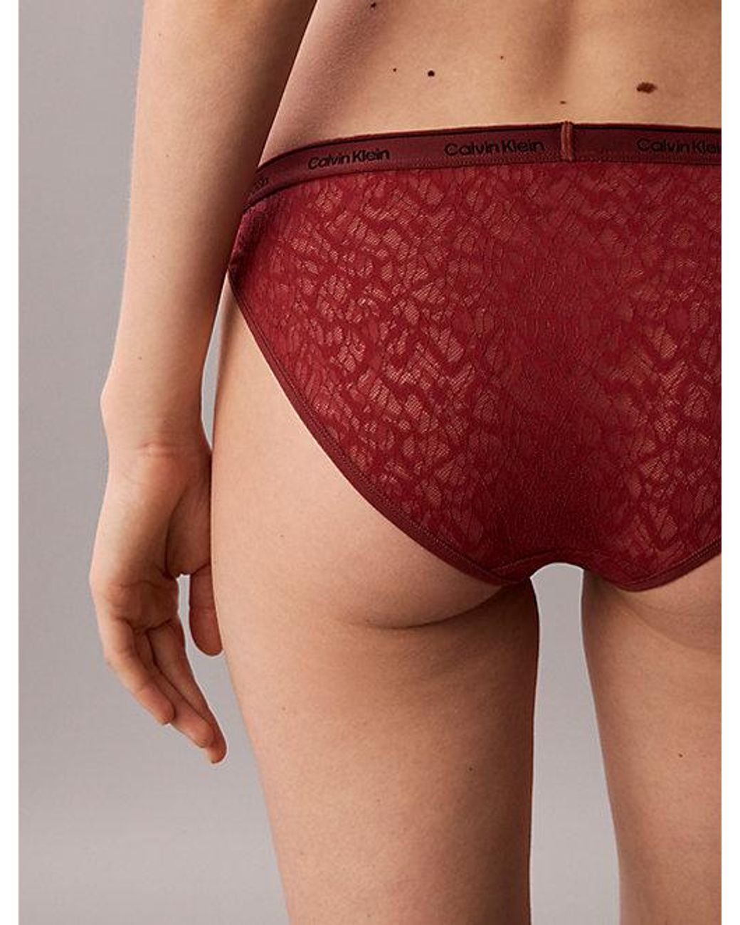 Calvin Klein Natural Bikini Briefs Icon Lace