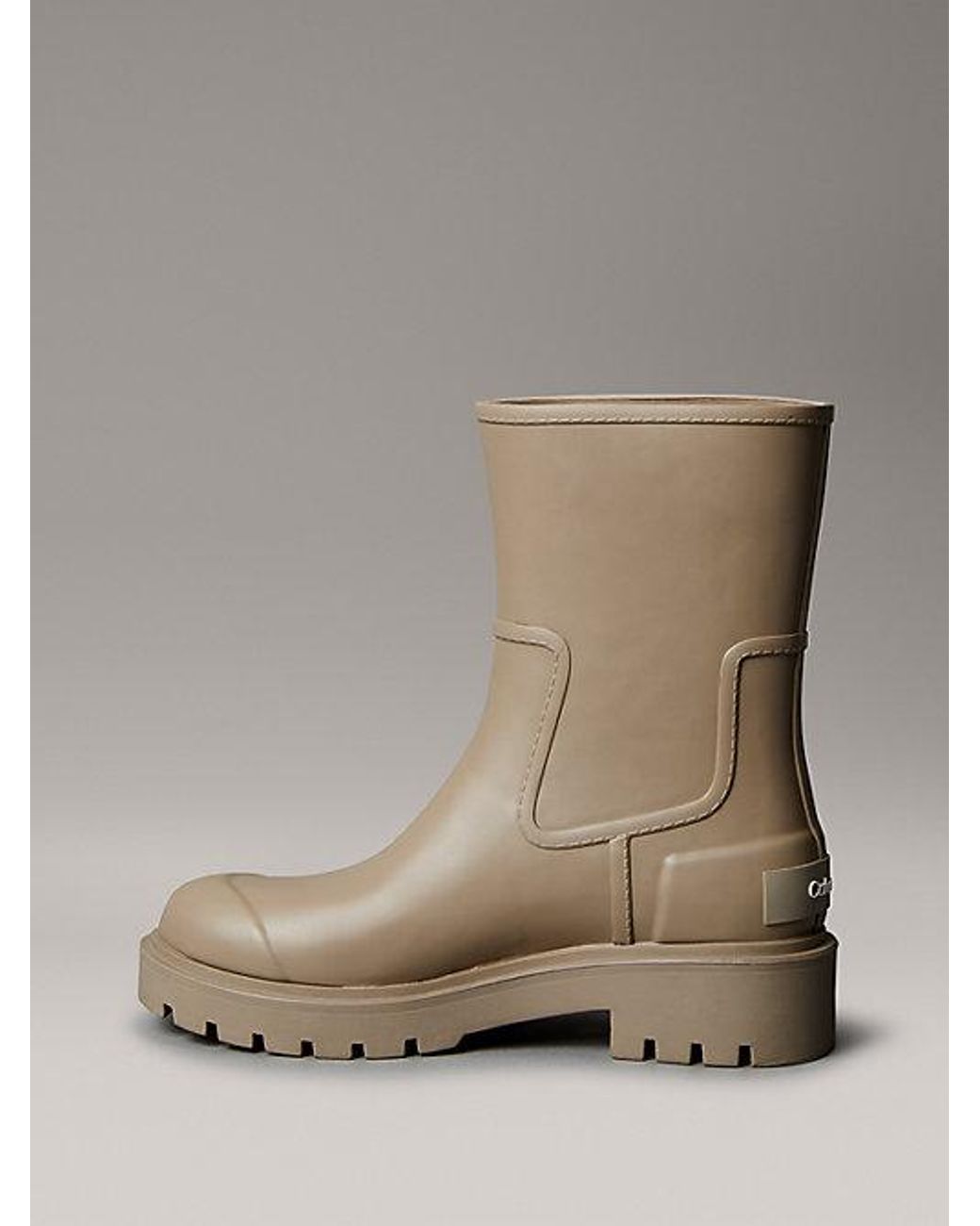 Calvin Klein Brown Jeans Waterproof Flexible Lug Sole Rainboots