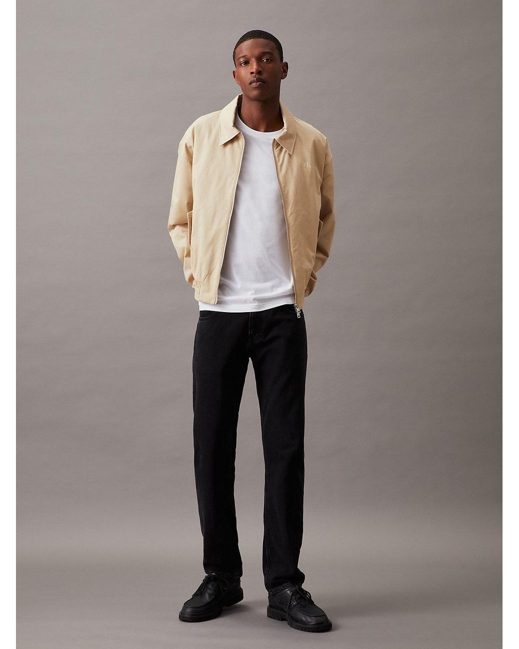 Cotton twill bomber jacket deals