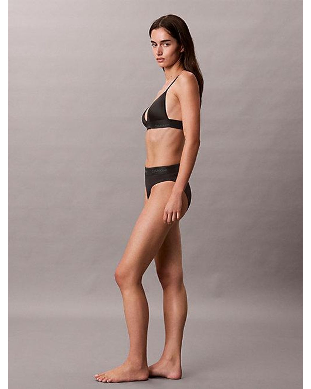 Calvin Klein Black Bikini Bottoms Ck Shine