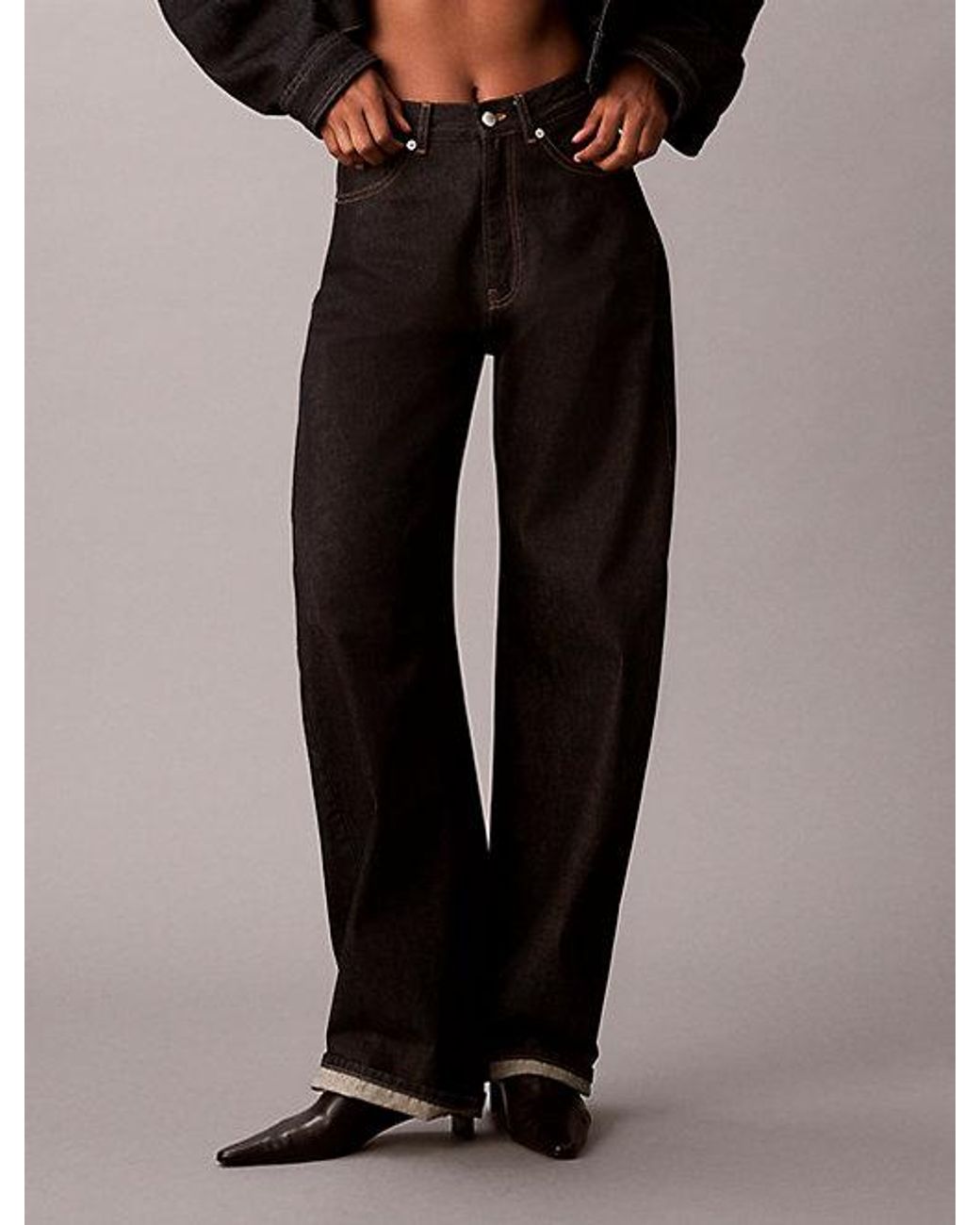Calvin Klein Blue Jeans High Rise Barrel Jeans