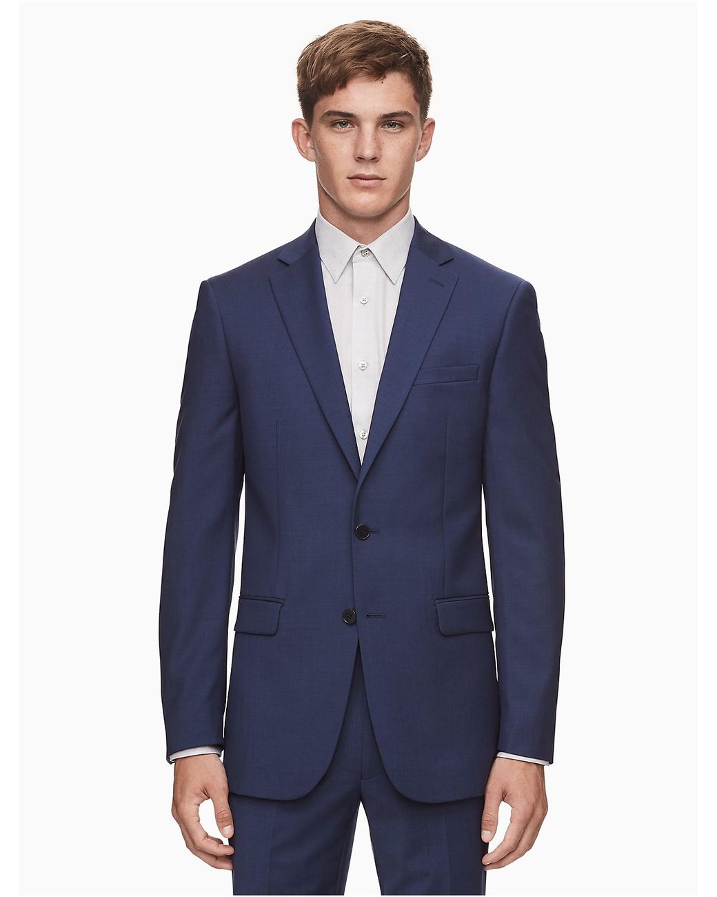 Calvin Klein Slim Fit Blue Suit Jacket for Men | Lyst