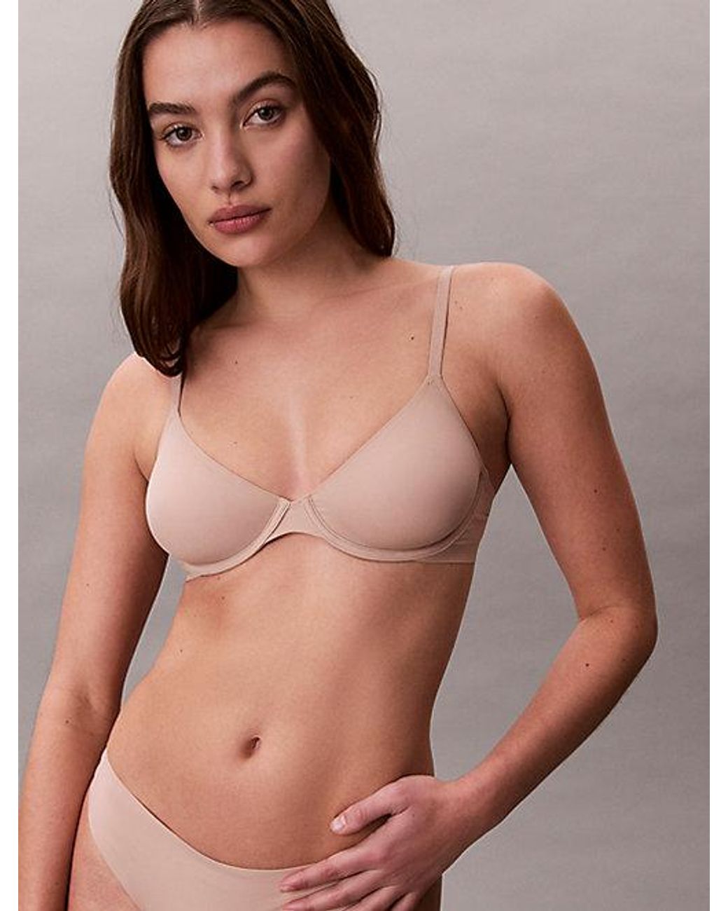Calvin Klein Natural Unlined Demi Bra Perfectly Fit Ultra Light