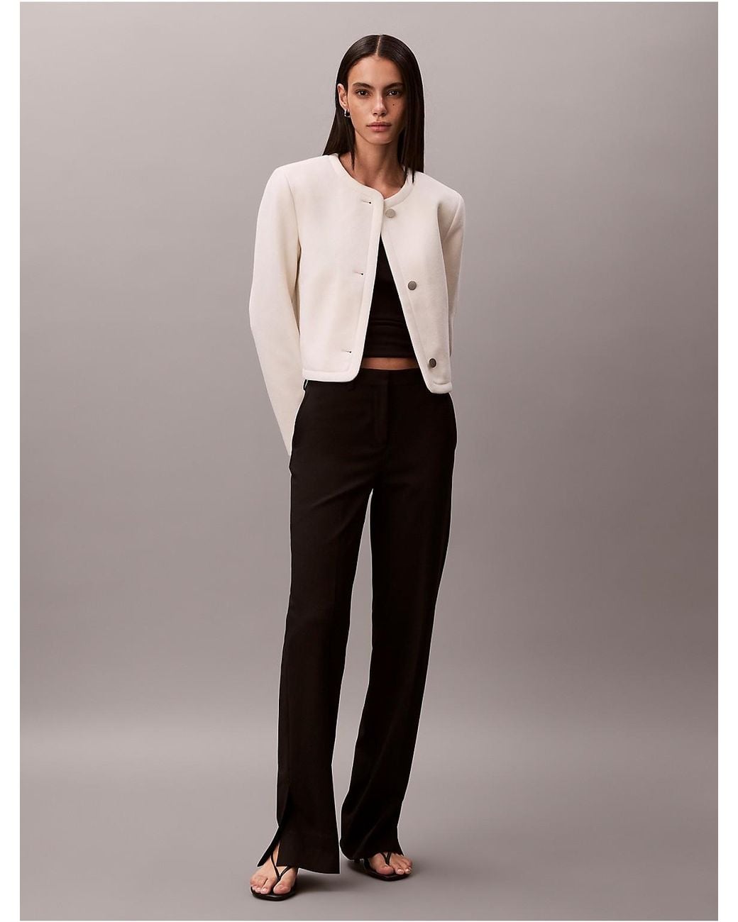 Calvin Klein Multicolor Structured Collarless Jacket