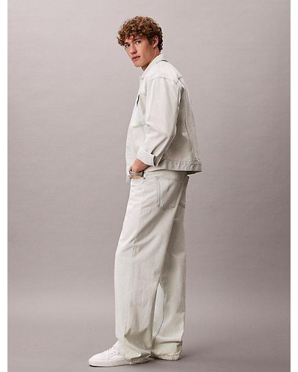 Calvin Klein Gray Jeans Baggy Jeans for men
