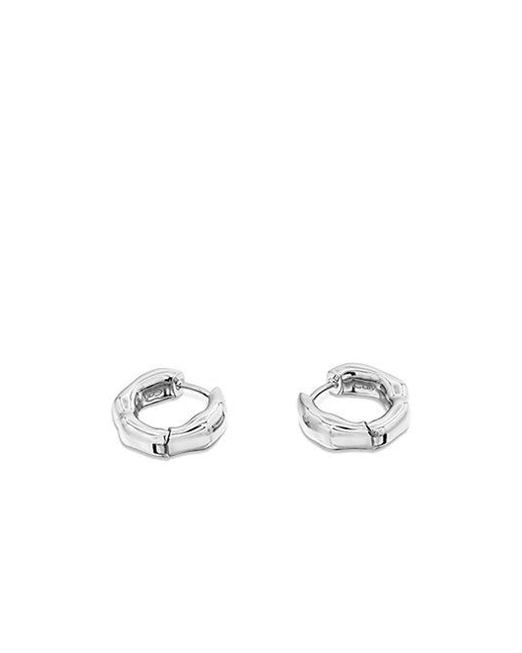 Calvin Klein White Jeans Fluid Forms Hoop Earrings