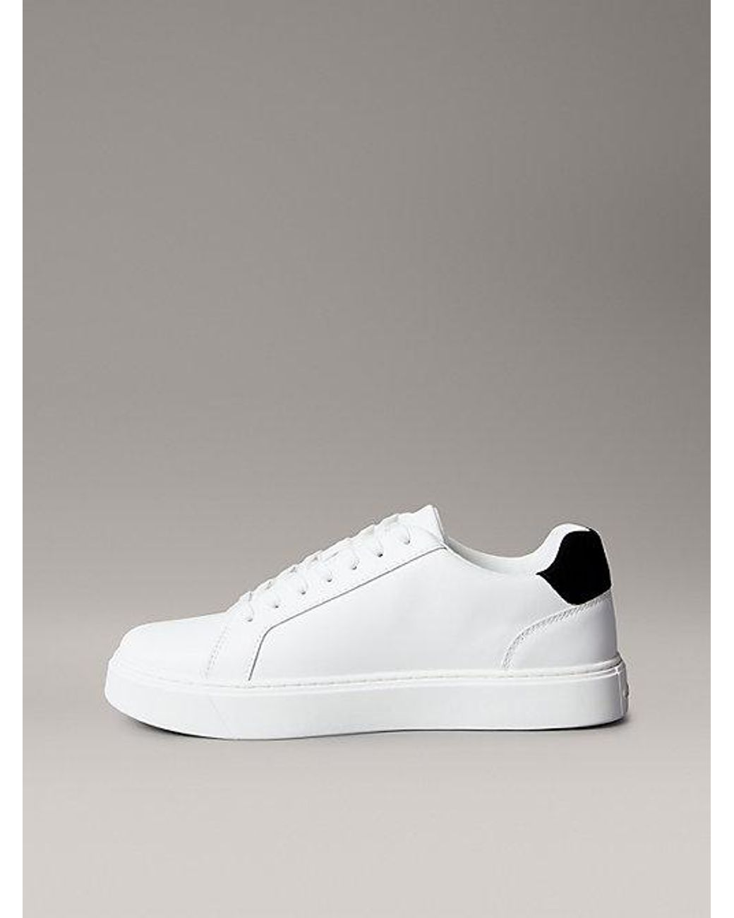 Calvin Klein Metallic Leather Signature Logo Trainers for men