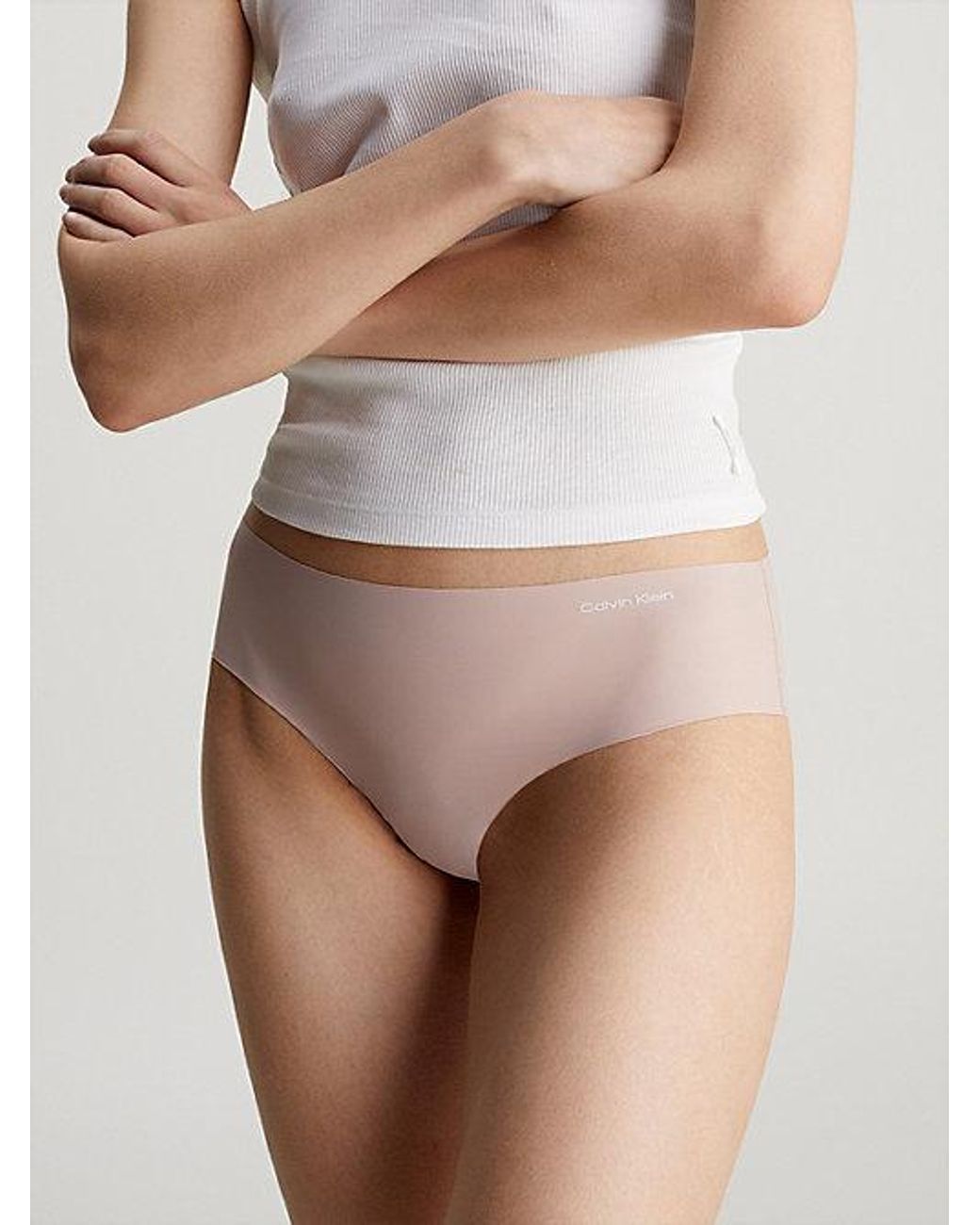 Calvin Klein Natural Hipster Panty Invisibles Microfibre Stretch