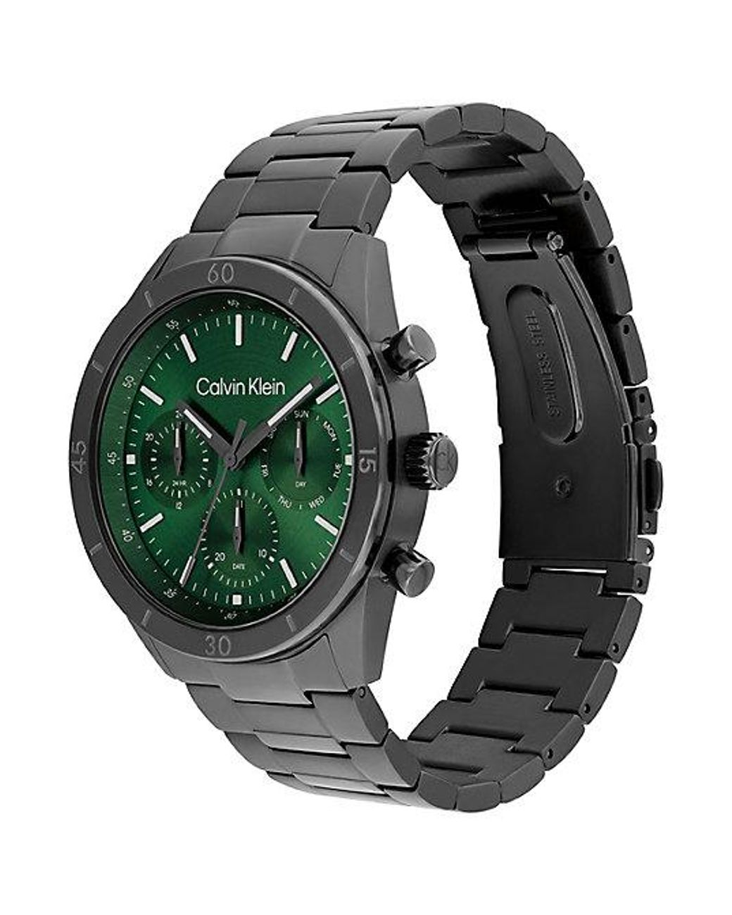 Calvin Klein Green Plated Steel Multifunction Watch for men