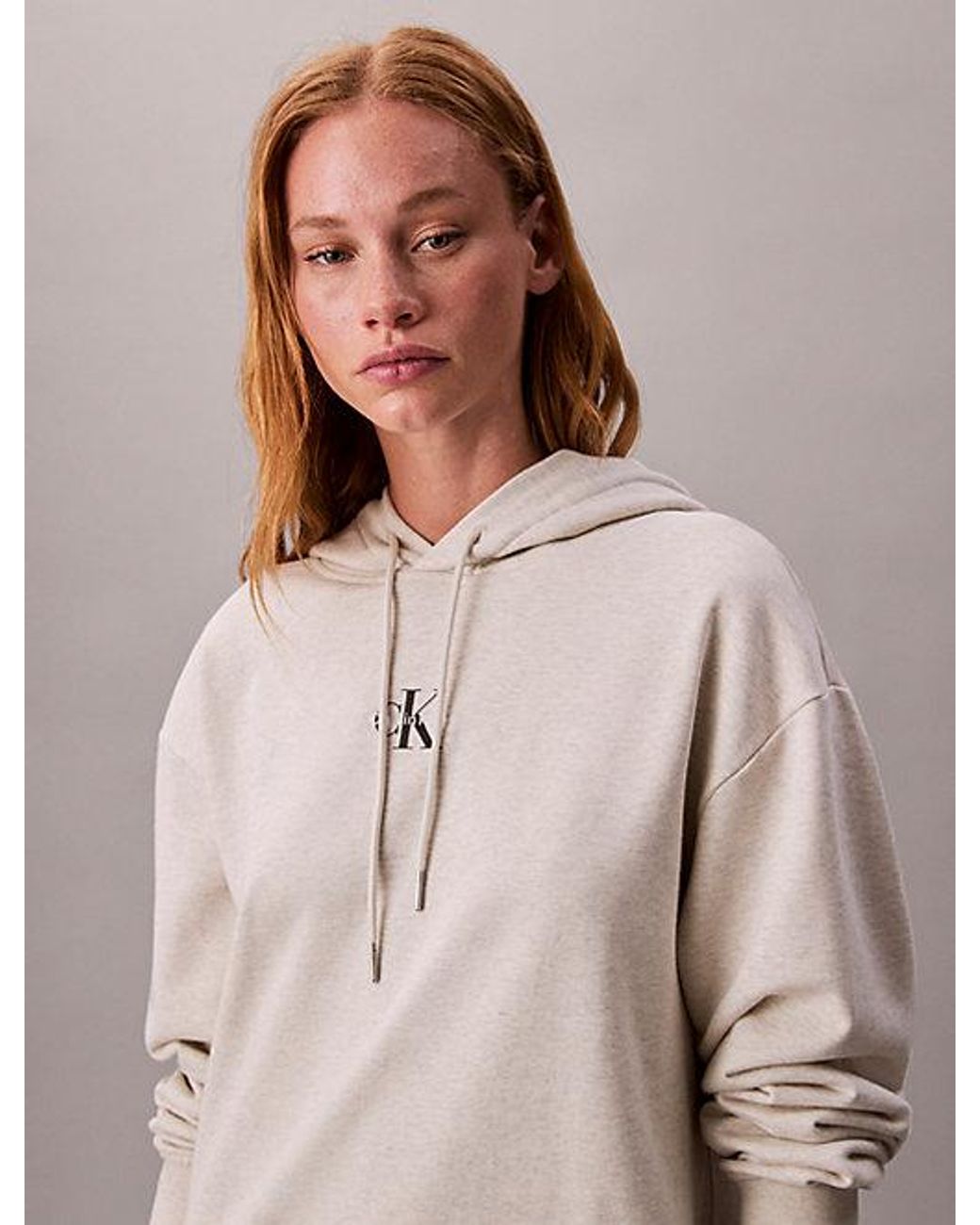 Calvin Klein Multicolor Jeans Monogram Hooded Sweatshirt Dress