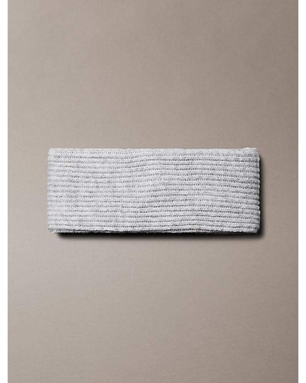 Calvin Klein Gray Wool Blend Soft Twist Headband