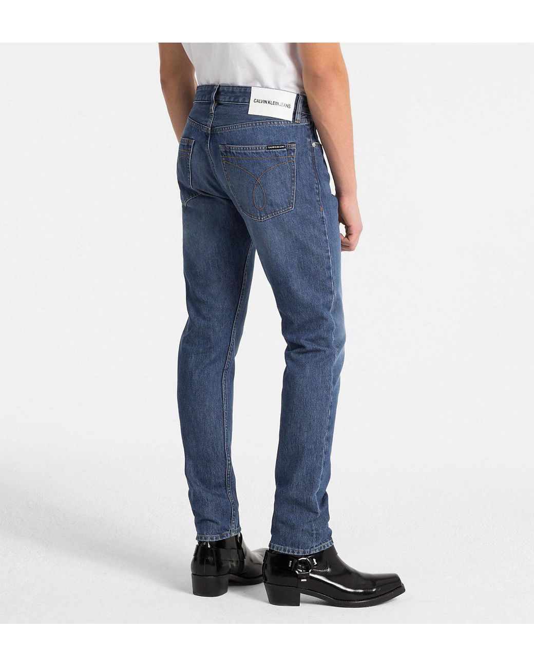 Calvin Klein Ckj 056 Athletic Tapered Jeans in Blue for Men | Lyst UK