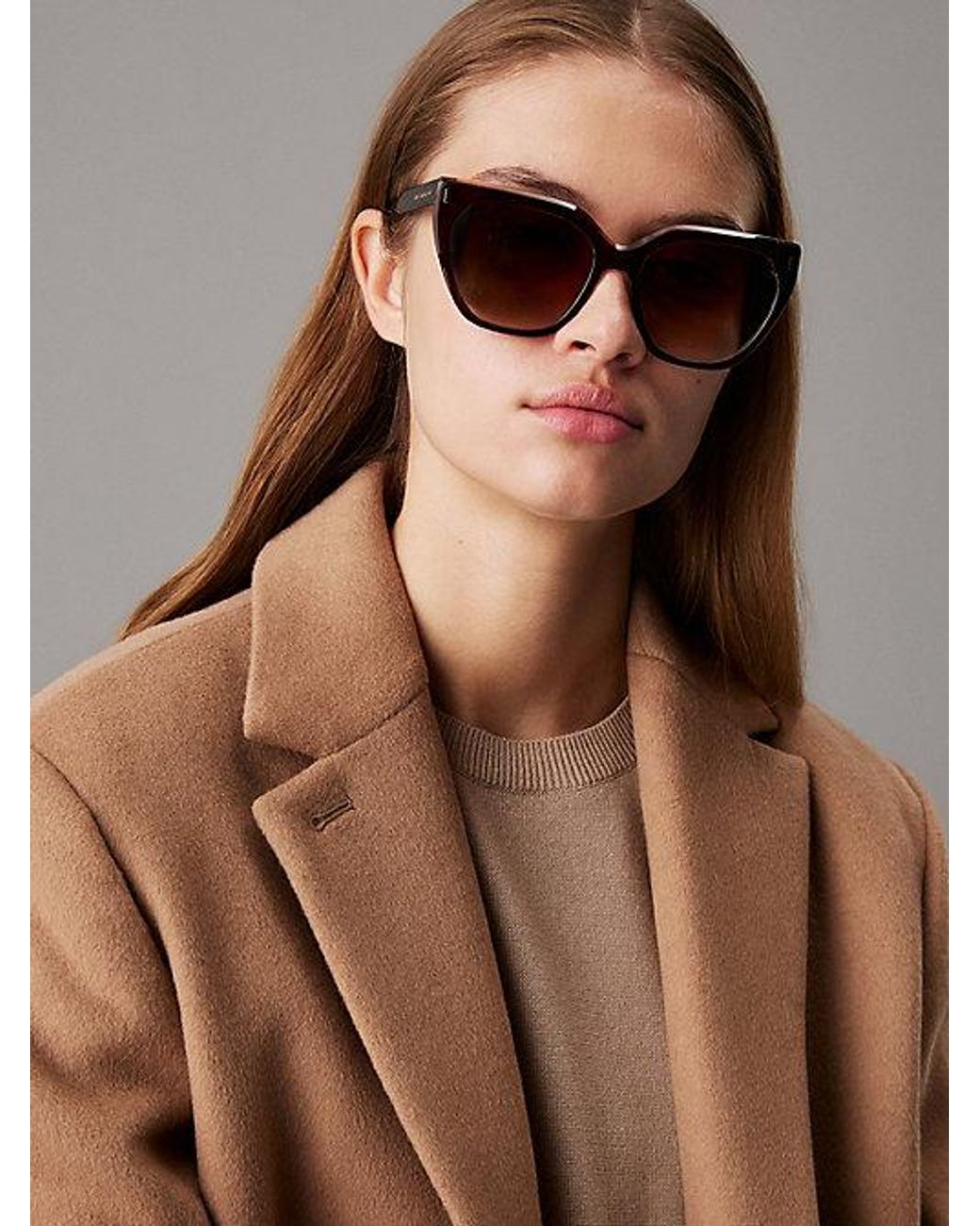 Calvin Klein Gray Butterfly Sunglasses