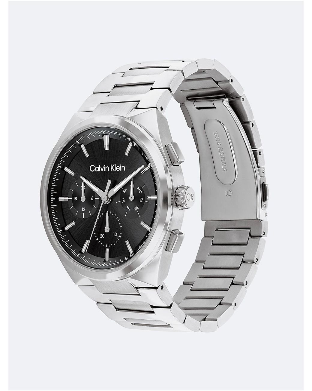 Calvin Klein Gray Multifunction H-Link Bracelet Watch for men