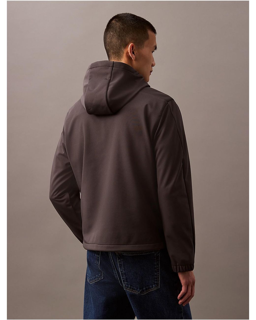 Calvin Klein Gray Lined Soft Shell Jacket for men