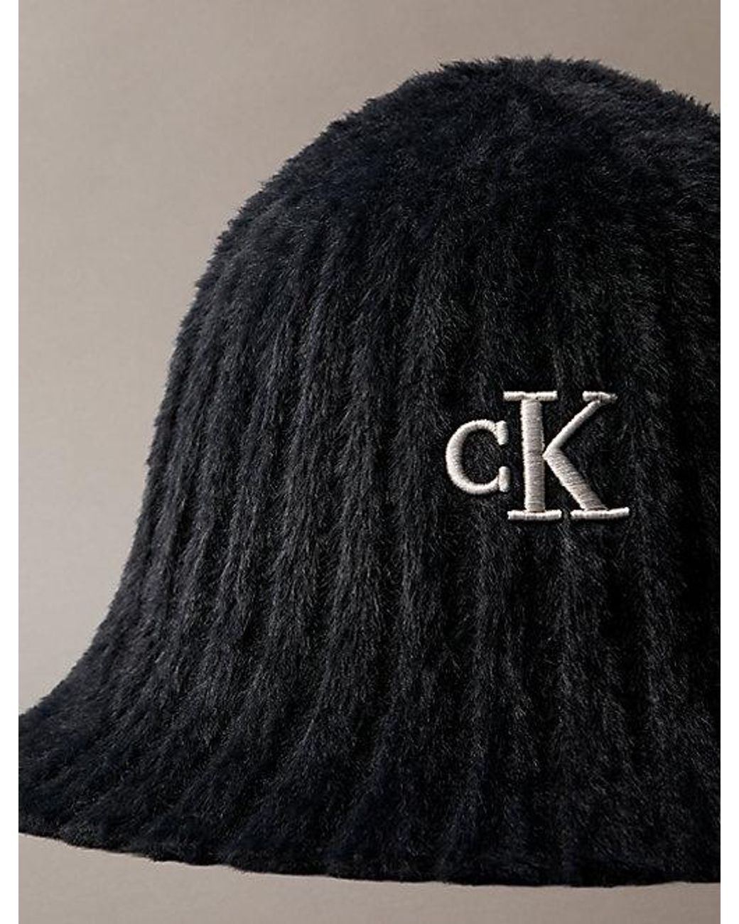 Calvin Klein Black Soft Knit Bucket Hat