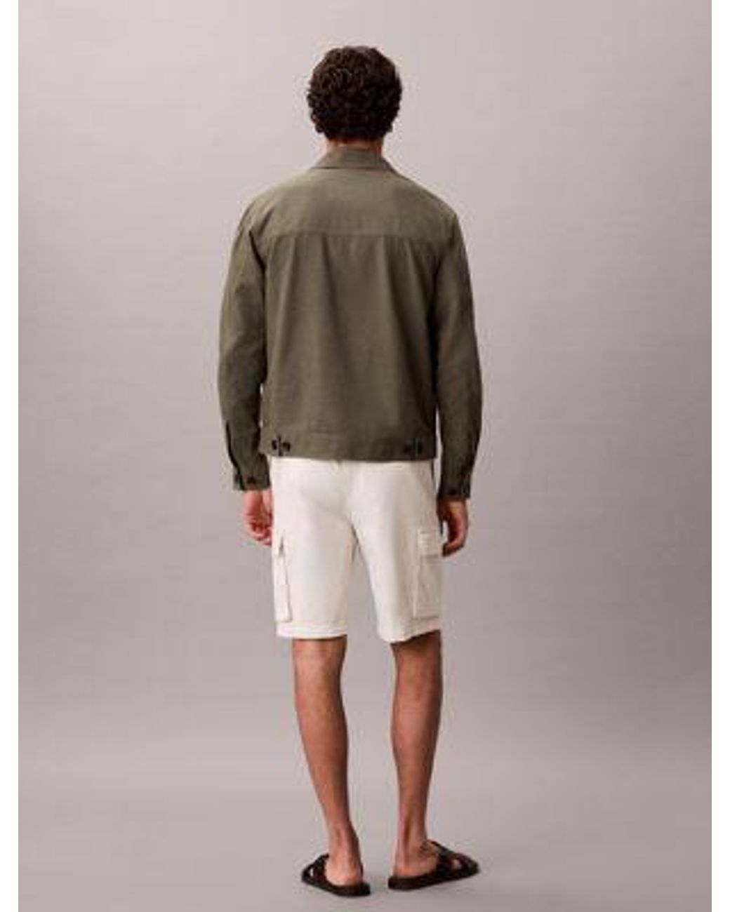 Shorts cargo cómodos de algodón Calvin Klein de hombre de color Brown