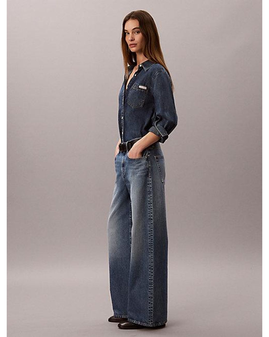 Calvin Klein Blue Jeans Wide Leg Jeans