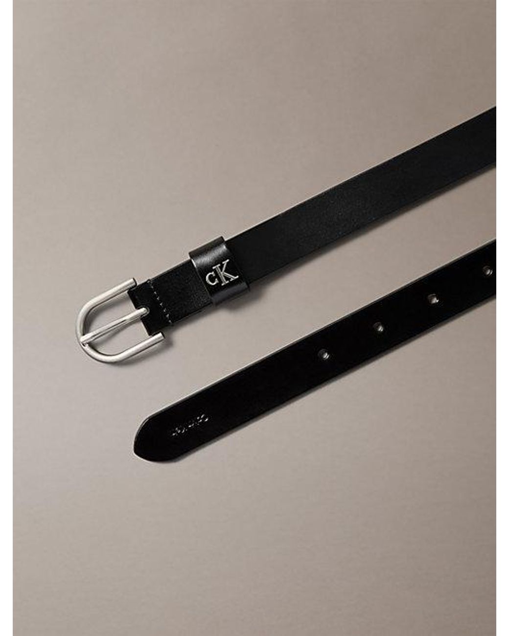 Calvin Klein Multicolor Monogram Rounded Buckle Belt