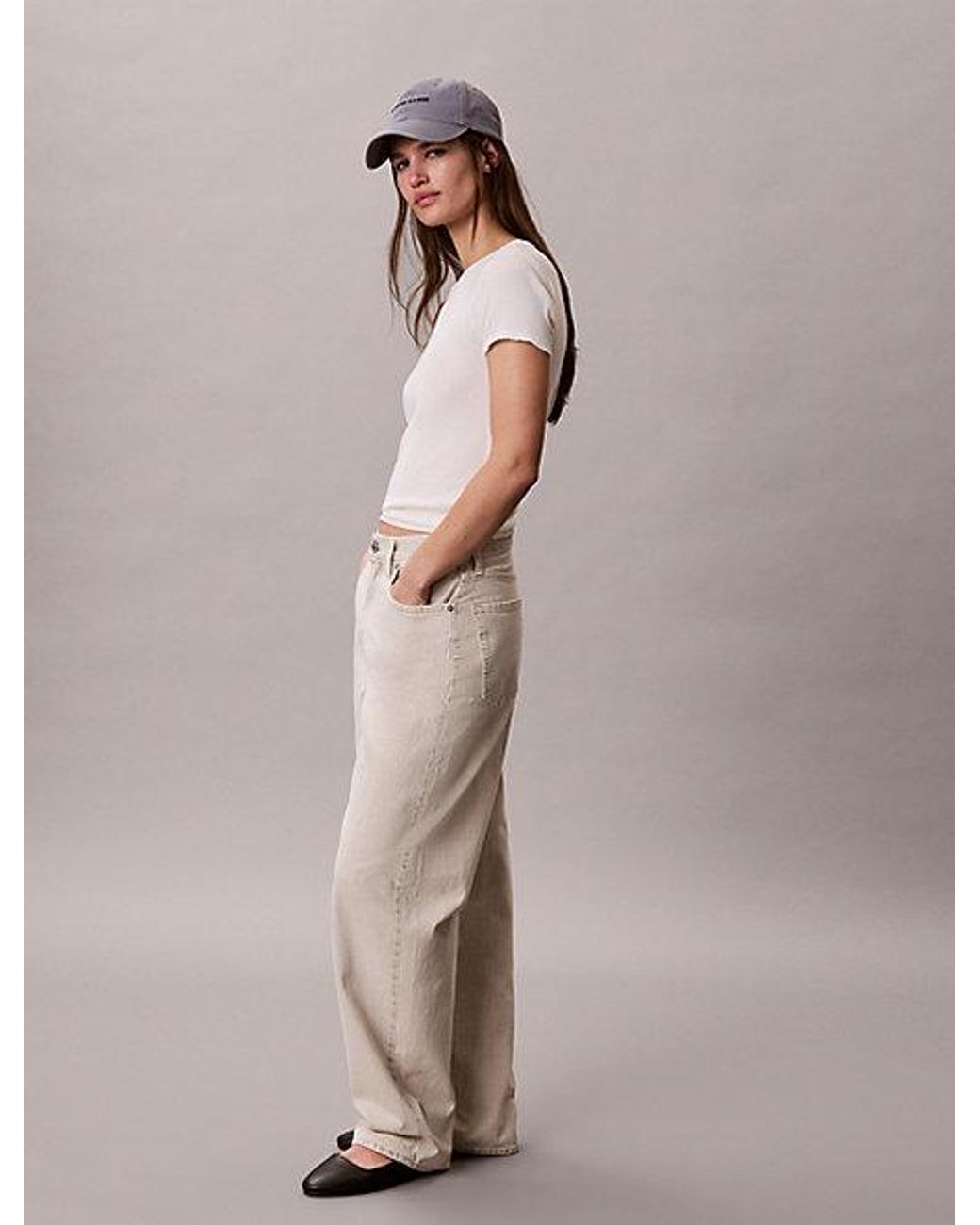 Calvin Klein Natural Jeans Barrel Leg Jeans