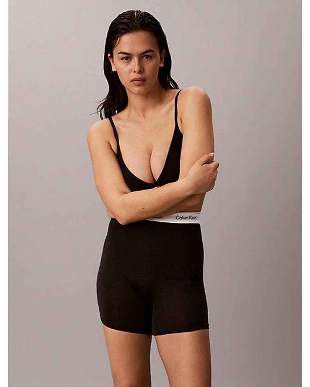 Calvin Klein Black Shapewear Shorts Icon Cotton Modal Shapewear