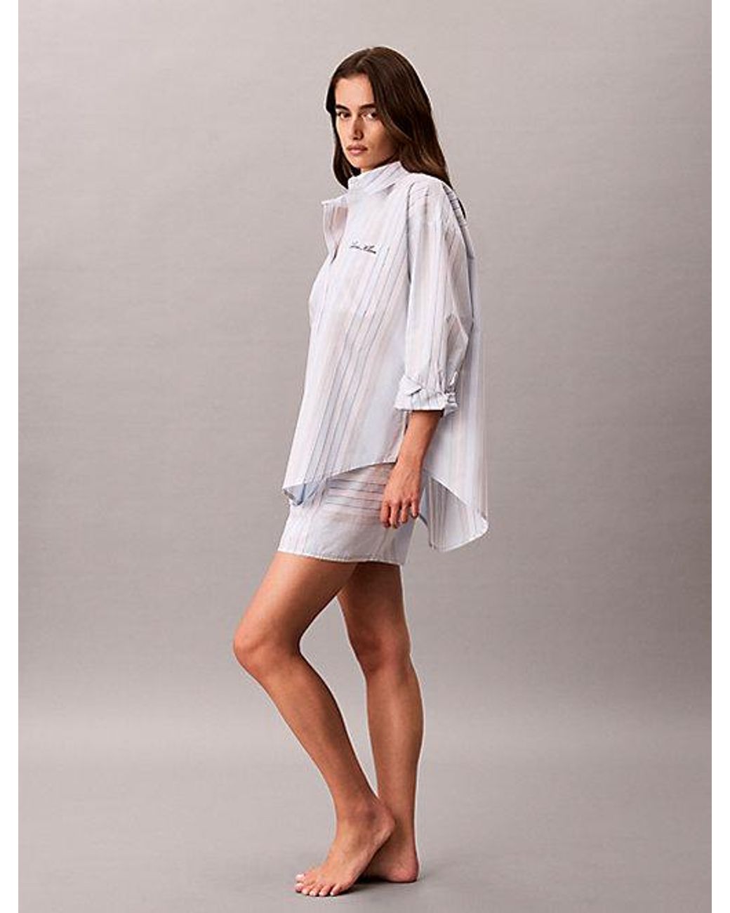 Calvin Klein Multicolor Pyjama Shirt Icon Cotton Poplin