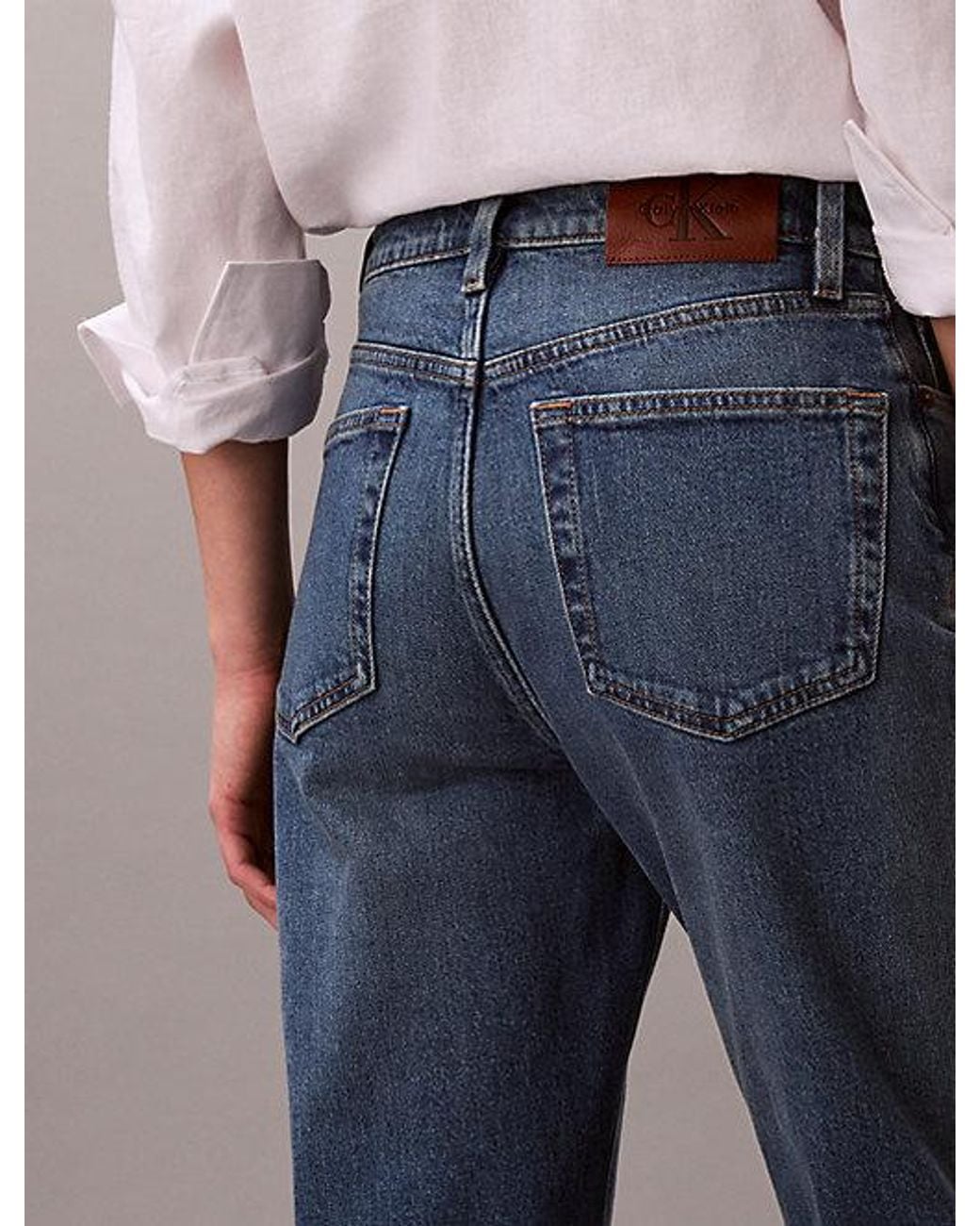 Calvin Klein Blue Jeans High Rise Straight Jeans