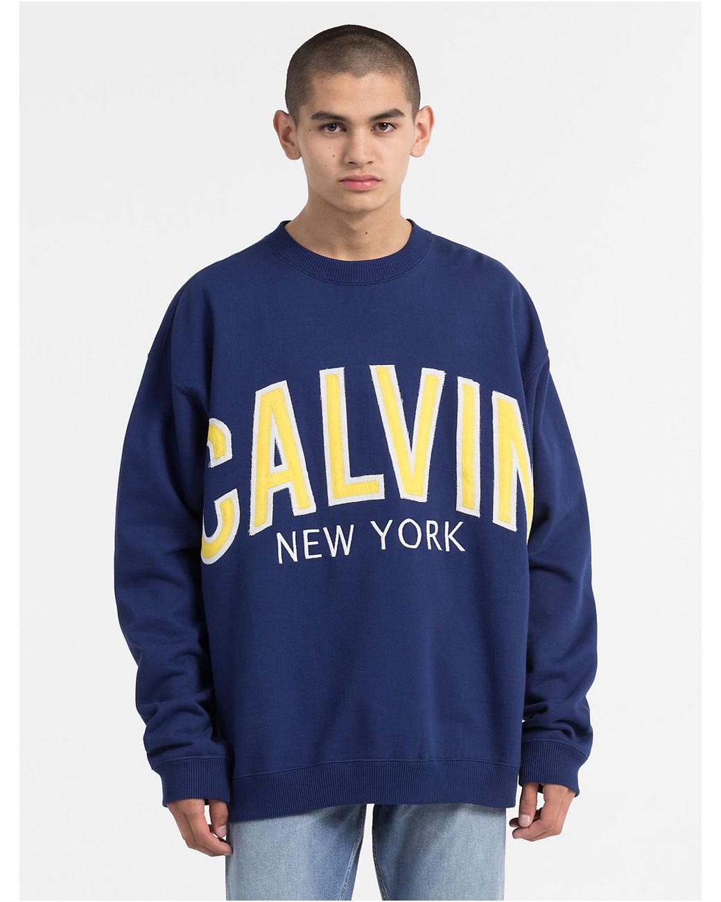 calvin new york sweatshirt blue