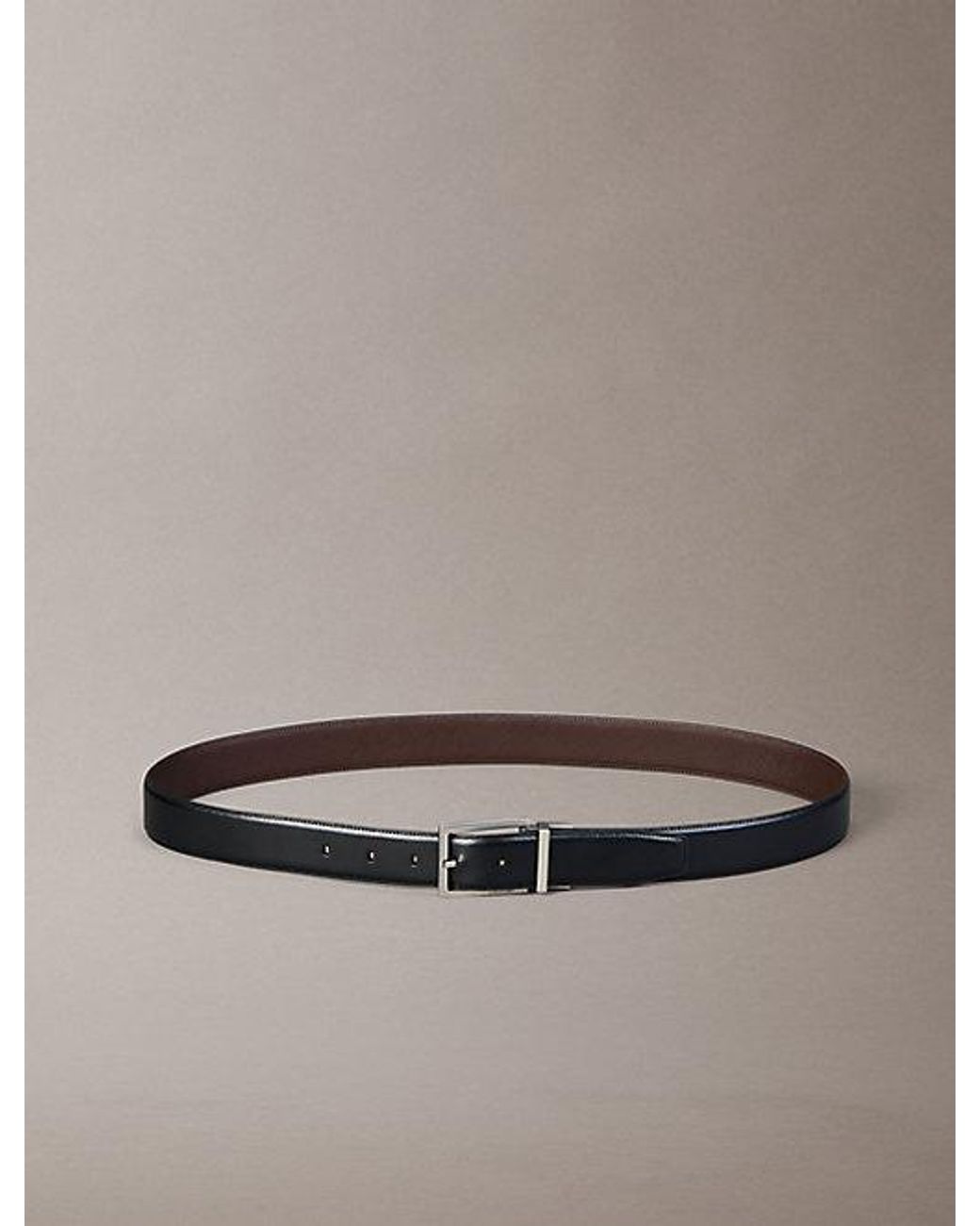 Calvin Klein Black Reversible Full-Grain Leather Belt for men