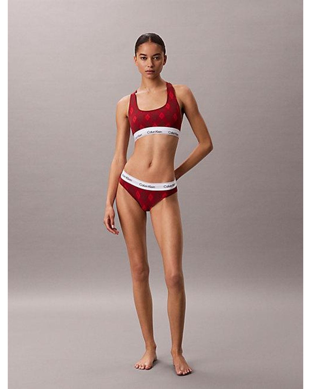 Calvin Klein Red Bikini Briefs Icon Cotton Modal