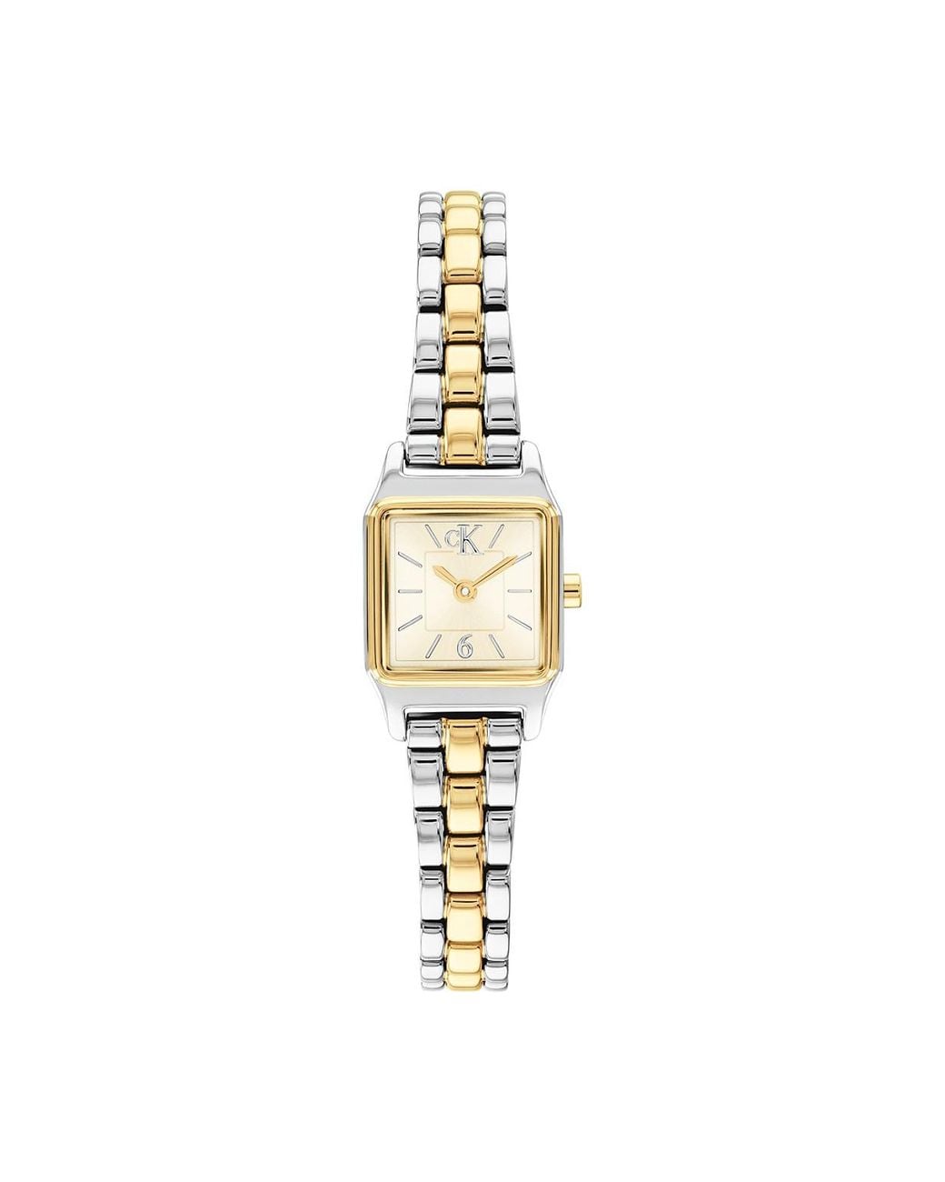 Calvin Klein Metallic Square Monogram Bracelet Watch