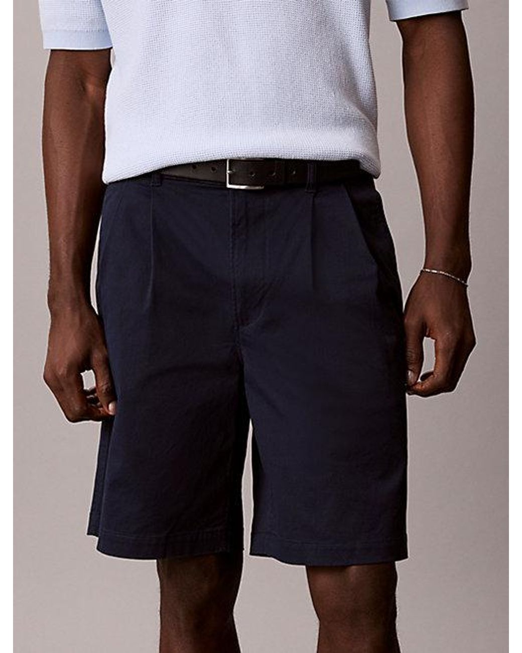 Calvin Klein Multicolor Jeans Cotton Twill Chino Shorts for men