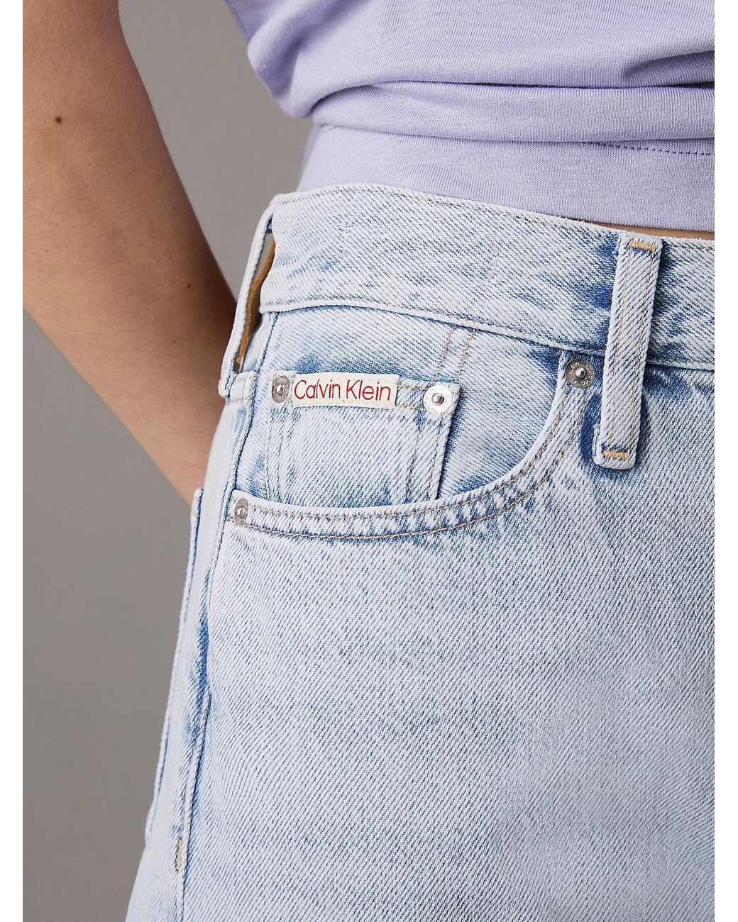 Calvin Klein Blue High Rise Straight Jeans