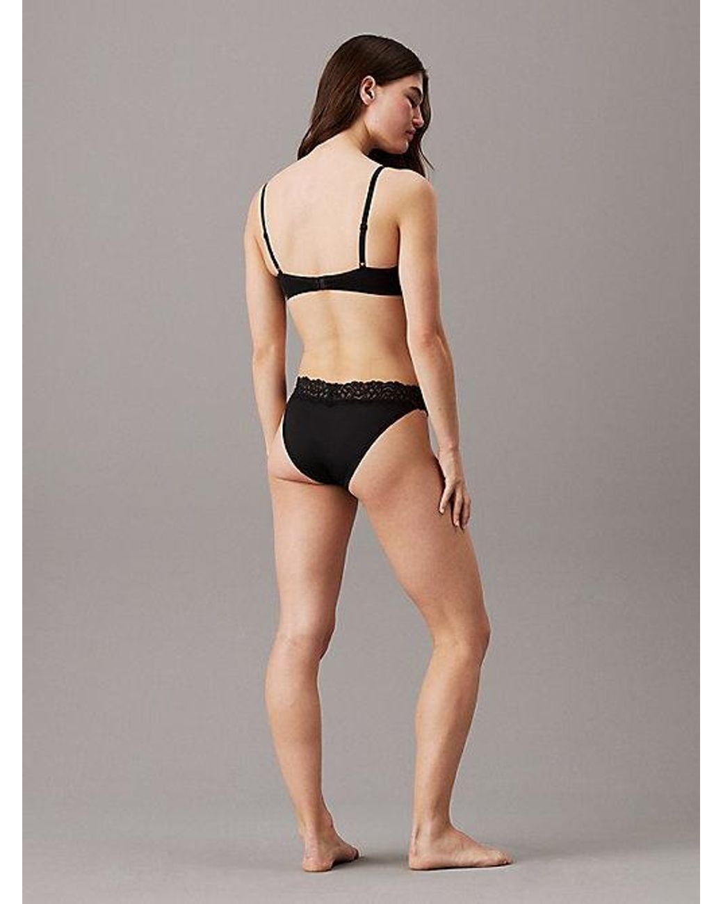 Calvin Klein Black Demi T-Shirt Bra Eternal Stretch Lace