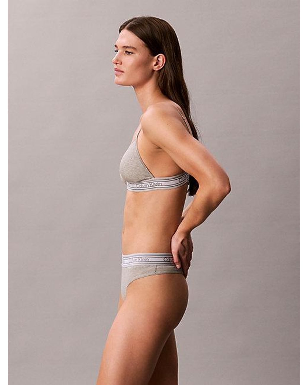 Calvin Klein Multicolor Thong Icon Cotton Modal Stripe Rib