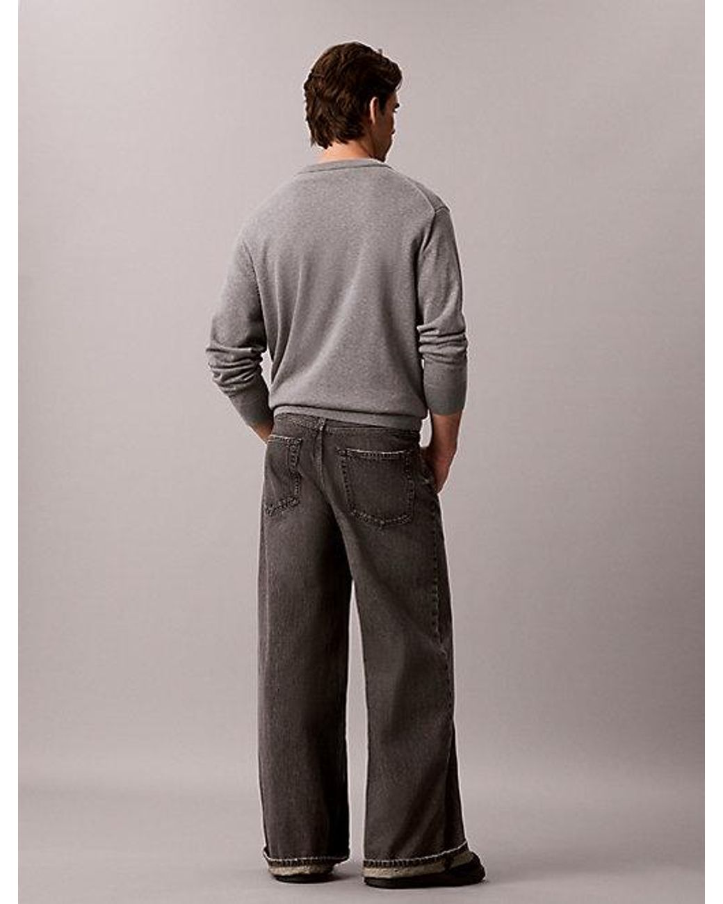 Calvin Klein Gray Jeans Extreme Baggy Jeans for men