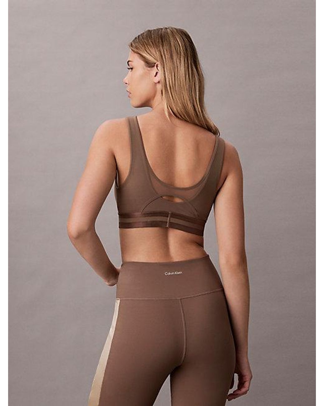 Calvin Klein Brown Sport Mesh Low Impact Sports Bra