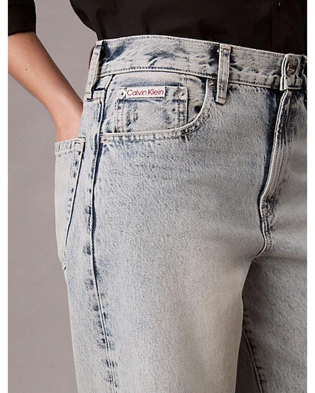 Calvin Klein Gray Jeans Wide Leg Jeans