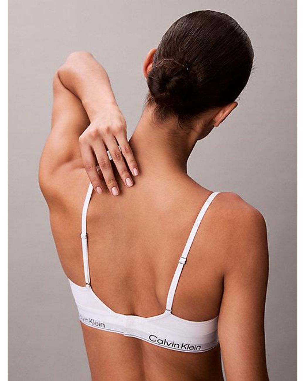 Calvin Klein Longline Bralette in het White