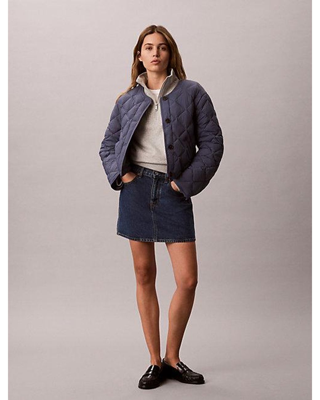 Calvin Klein Blue Quilted Liner Jacket