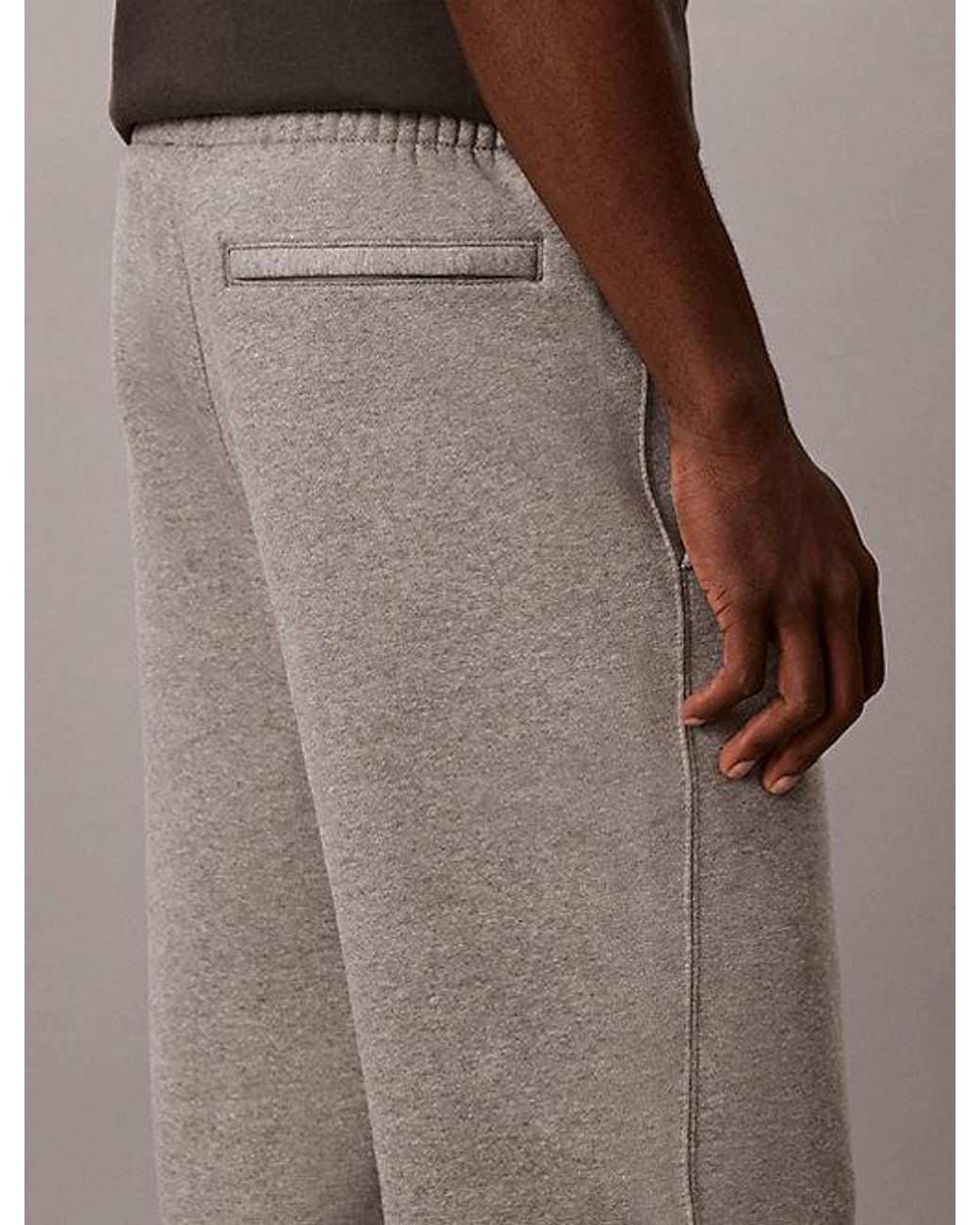 Calvin Klein Brown Jeans Relaxed Cotton Terry Joggers for men