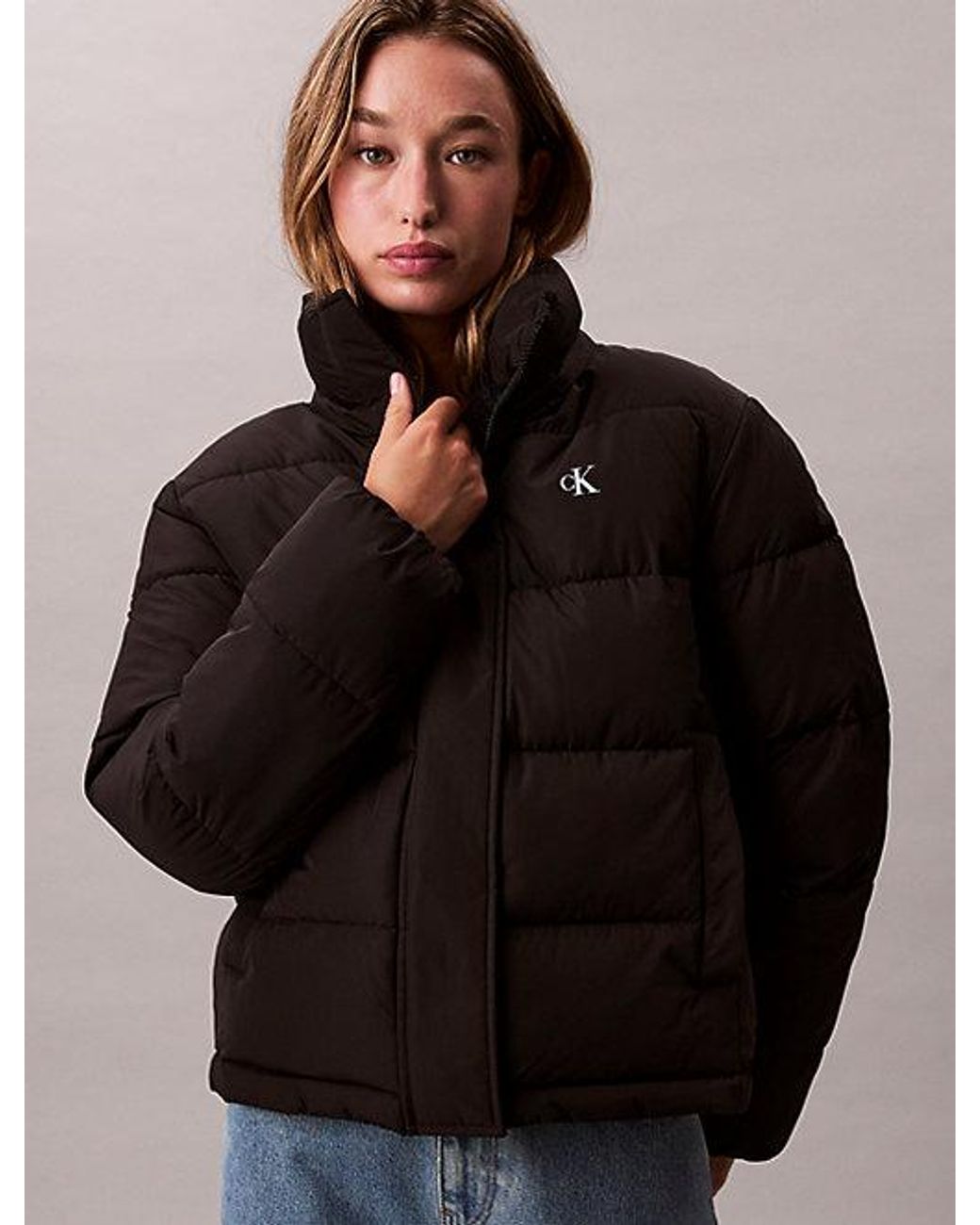 Calvin Klein Monogram Pufferjack in het Black