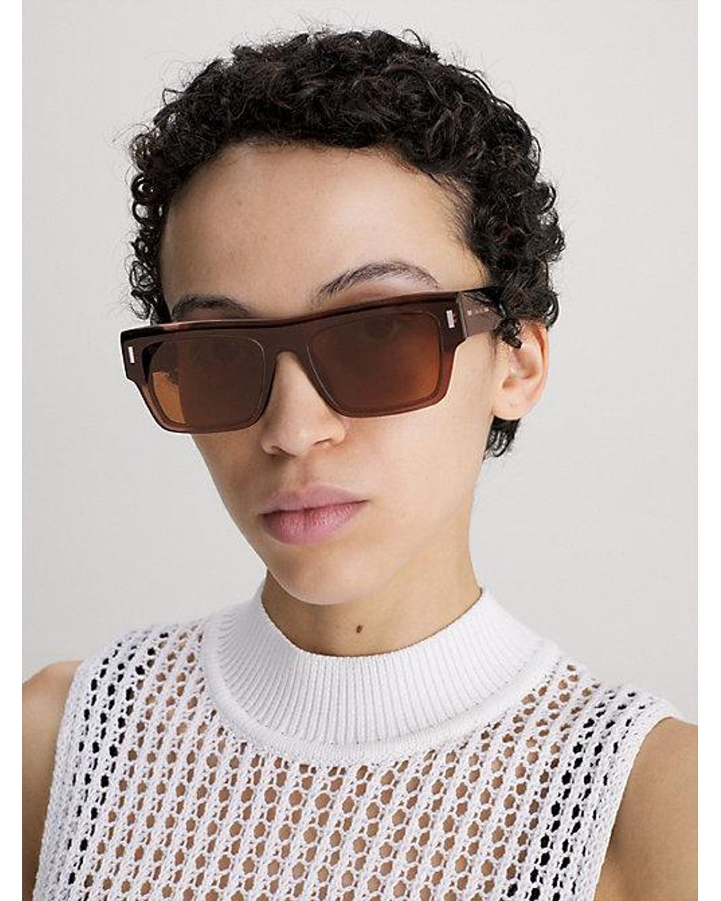 Calvin Klein Brown Square Sunglasses