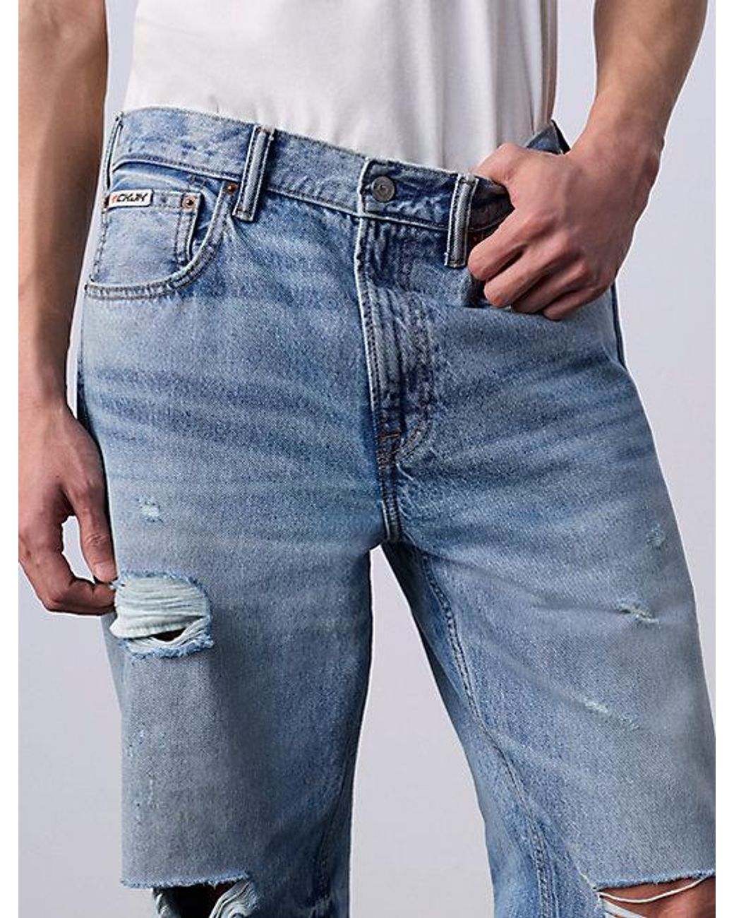 Calvin Klein Blue Jeans Jung Kook For 90S Straight Jeans for men