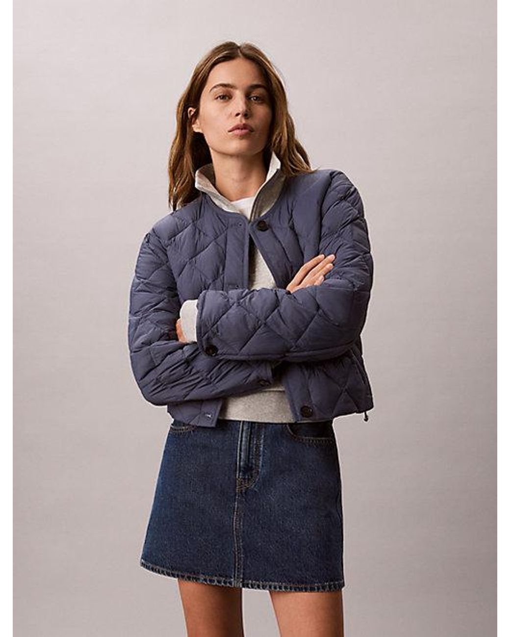 Calvin Klein Blue Quilted Liner Jacket