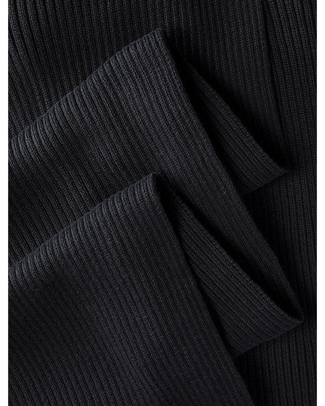 Calvin Klein Black Cotton Scarf And Beanie Gift Set for men