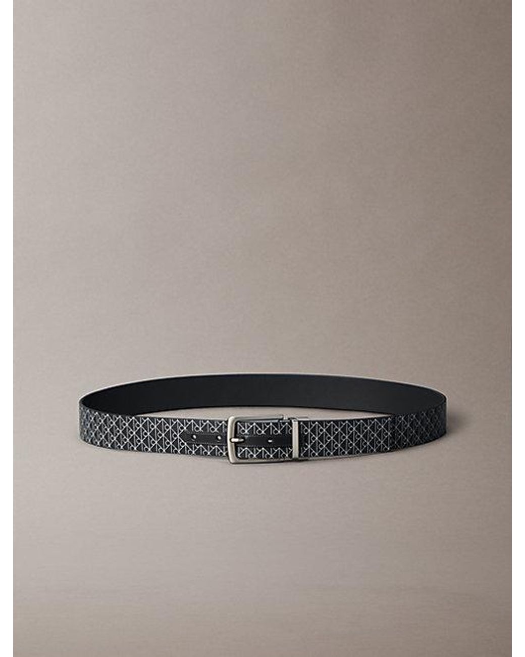 Calvin Klein Gray Reversible Logo Belt for men