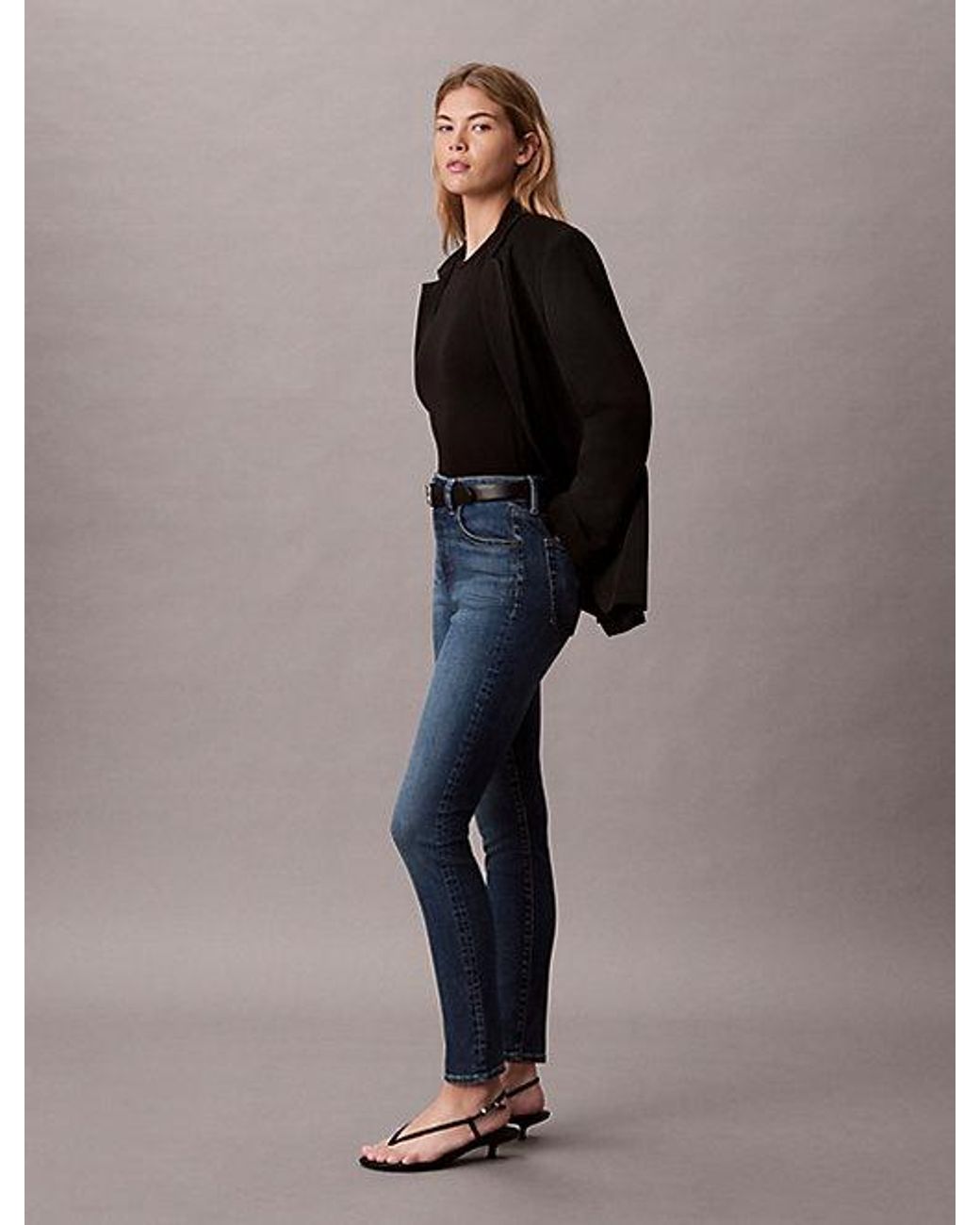 Calvin Klein Blue Jeans High Rise Skinny Jeans