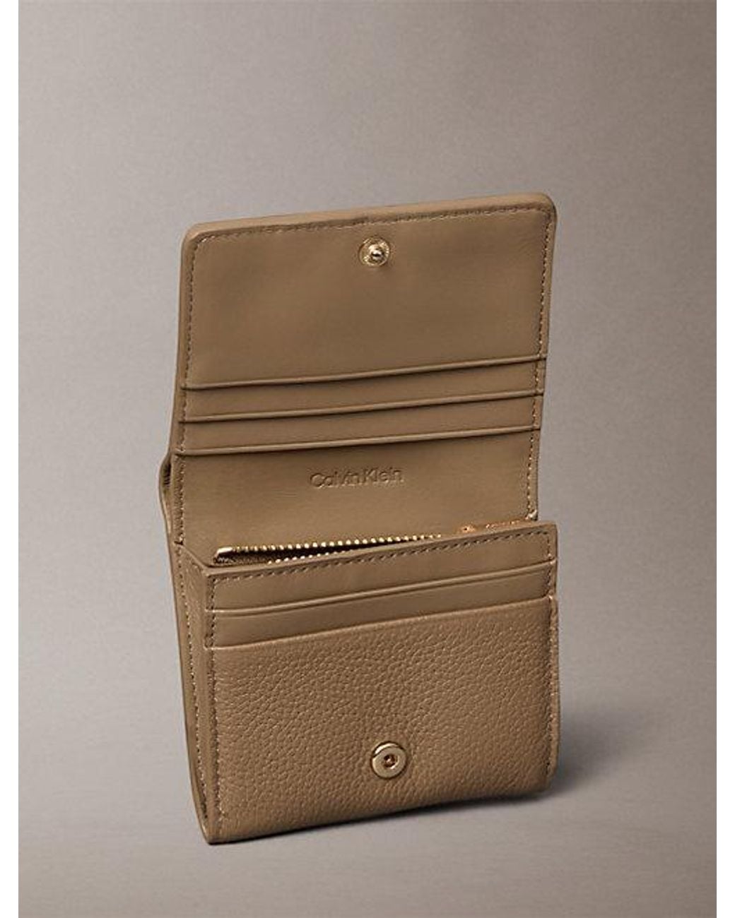 Calvin Klein Natural Leather Rfid Monogram Wallet