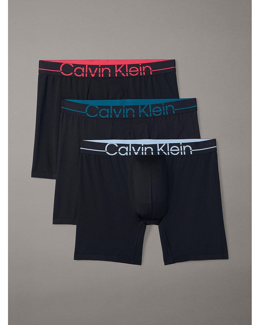 Calvin Klein 3 Pack Long Leg Boxer Briefs Pro Fit in Blue for Men Lyst UK